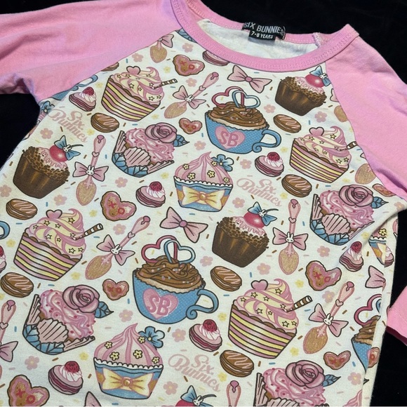 Six Bunnies Girls 3/4 Tee, Size 7/8 - Picture 3 of 5